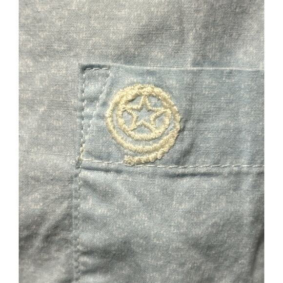 Wrangler Women’s George Straight Light Blue Print L. Sleeve Button Down Size L - Picture 2 of 4